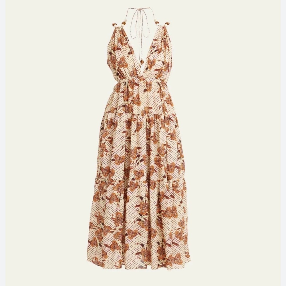 Ulla Johnson Spring 2024 Aralyn Coverup Dress in Cactus Flower Medium NWT